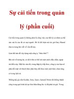 Sự cải tiến trong quản lý (phần cuối) docx