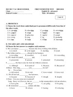 de KTCL HK I -THPT Bui Duc Tai