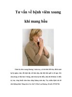 Tư vấn về bệnh viêm xoang khi mang bầu pdf