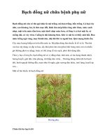 Bạch đồng nữ chữa bệnh phụ nữ pptx