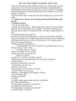 QUY TẮC NHẤN TRỌNG ÂM TRONG TIẾNG ANH