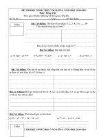 Đề thi HSG: Toán, Tiếng Việt lớp 3