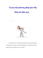 Tự tạo một phương pháp giao tiếp riêng mà hiệu quả ppt