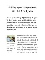 5 bài học quan trọng của cuộc đời - Bài 1: Sự quan tâm doc