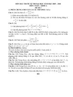 Đón đầu trước kì thi đại học năm 2010(đề số 3)