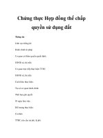 Chứng thực Hợp đồng thế chấp quyền sử dụng đất pdf