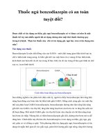 Thuốc ngủ benzodiazepin có an toàn tuyệt đối? doc