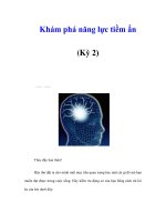 Khám phá năng lực tiềm ẩn (Kỳ 2) potx