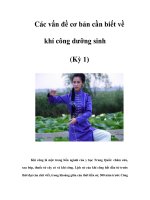 Các vấn đề cơ bản cần biết về khí công dưỡng sinh (Kỳ 1) pps