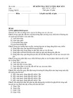 Đề thi môn vật lí 9 kì 2