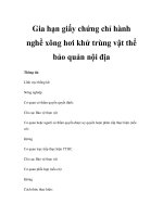 Gia hạn giấy chứng chỉ hành nghề xông hơi khử trùng vật thể bảo quản nội địa pptx