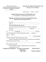 Đơn đề nghị giải quyết chế độ đột xuất