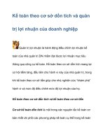 Kế toán theo cơ sở dồn tích và quản trị lợi nhuận của doanh nghiệp potx