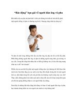 “Báo động” bạn gái về người đàn ông vũ phu pps