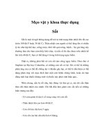 Mẹo vặt y khoa thực dụng - Phần 31 doc