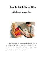Rubella: Đặc biệt nguy hiểm với phụ nữ mang thai docx