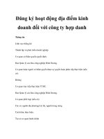 Đăng ký hoạt động địa điểm kinh doanh đối với công ty hợp danh pps