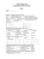 ĐỀ KIỂM TRA HỌC KỲ 2 T.ANH 6