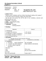 ôn tập học kỳ II tiếng anh 6