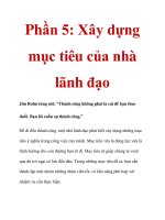 Phần 5: Xây dựng mục tiêu của nhà lãnh đạo potx