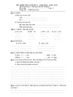 Đề thi cuối kỳ 2 lớp 2