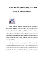 Laser bán dẫn phương pháp chữa bệnh mang lại kết quả bất ngờ ppt
