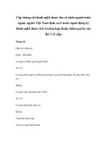 Cấp chứng chỉ hành nghề dược cho cá nhân người nước ngoài, người Việt Nam định cư ở nước ngoài đăng ký hành nghề dược (trừ trường hợp thuộc thẩm quyền của Bộ Y tế cấp) pdf