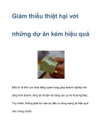 Giảm thiểu thiệt hại với những dự án kém hiệu quả ppsx