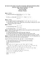 Đề thi chuyên toán tỉnh Hòa Bình năm học 09-10