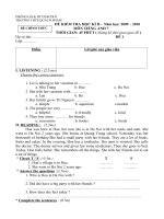 ĐỀ KIỂM TRA HKII - ĐỀ 1 - TA 7