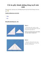 Cắt tỉa giấy thành những bông tuyết nhỏ xinh pot