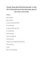 Cấp giấy chứng nhận đủ điều kiện hành nghề y tư nhân đối với Phòng khám chuyên khoa điều dưỡng, phục hồi chức năng và vật lý trị liệu pdf