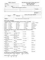 đề KT- HKII - T 6 + Đáp án mã 1