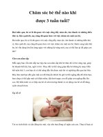 Chăm sóc bé thế nào khi được 3 tuần tuổi? potx