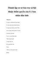 Thành lập cơ sở bảo trợ xã hội thuộc thẩm quyền của Uỷ ban nhân dân tỉnh pps