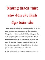 Những thách thức chờ đón các lãnh đạo toàn cầu pdf
