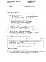 đề thi HK2 địa lý 7