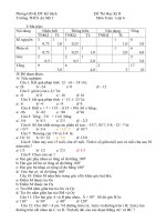 đề kt toán 6 hk 2