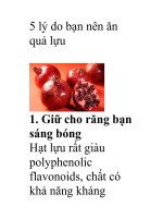 5 lý do bạn nên ăn quả lựu pps