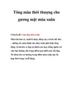 Tông màu thời thượng cho gương mặt mùa xuân ppt