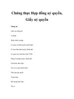 Chứng thực Hợp đồng uỷ quyền, Giấy uỷ quyền pptx