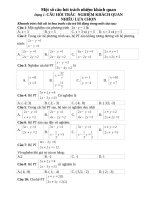 Một số câu hỏi trắc nghiệm khách quan toán 9