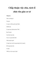 Chấp thuận việc chia, tách tổ chức tôn giáo cơ sở pptx