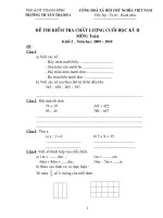 Đề và đáp án KT HK2 K2 (Toán) 20092010
