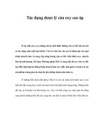 Tác dụng dược lý của oxy cao áp pptx