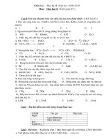 Đề và đáp án KTHKII hóa 8