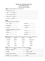 Đề kiểm tra  Anh văn lơp 4 (08-09)