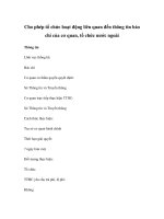 Cho phép tổ chức hoạt động liên quan đến thông tin báo chí của cơ quan, tổ chức nước ngoài pdf