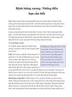 Bệnh loãng xương: Những điều bạn cần biết docx