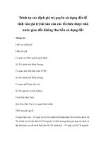 Trình tự xác định giá trị quyền sử dụng đất để tính vào giá trị tài sản của các tổ chức được nhà nước giao đất không thu tiền sử dụng đất pps